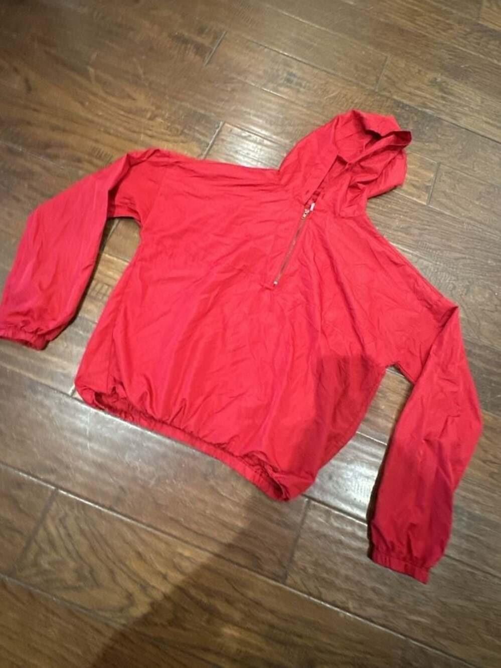 i <3 it Red Lightweight Half-Zip Hooded Anorak Windbreaker